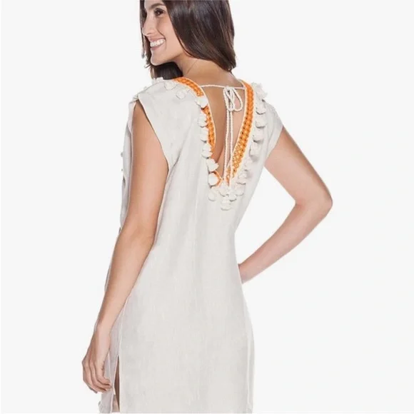 OndadeMar Women's Embroidered Tunic Boho Linen Sz S - Picture 2 of 9